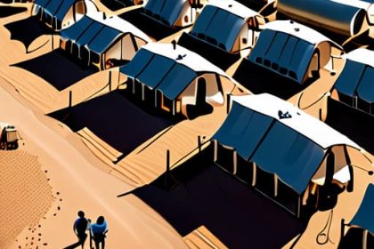 Showing how a refugee camp is established.