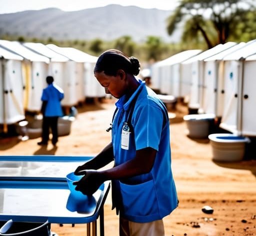 How cholera outbreaks are controlled in camps.